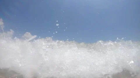 Waves Crashing Into Us in Super Slow Motion Video stock 200797577