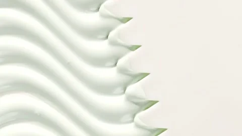 Waves cream texture, macro shot. Stock Footage 309937506