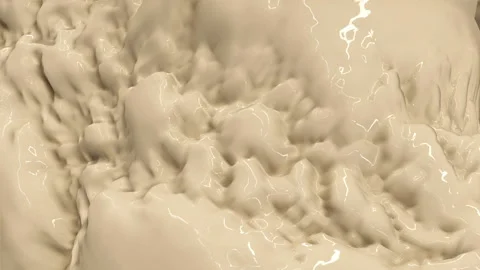 Waves of creamy liquid texture move and reflect light Stock Footage 162552113