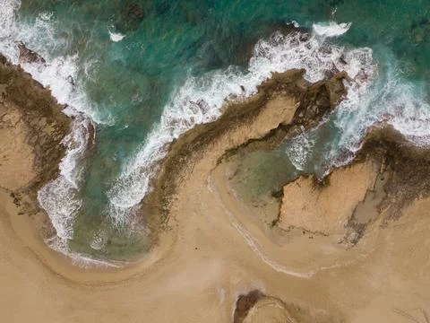 Waves of crete Stock Photos