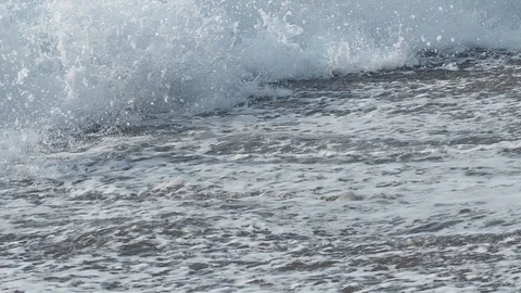 Waves crushing, beach Stock Footage 118377748