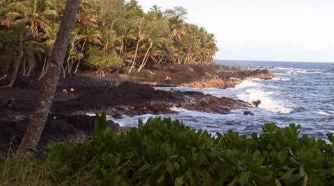 Waves crushing in Hawaii Stock Footage 8759645