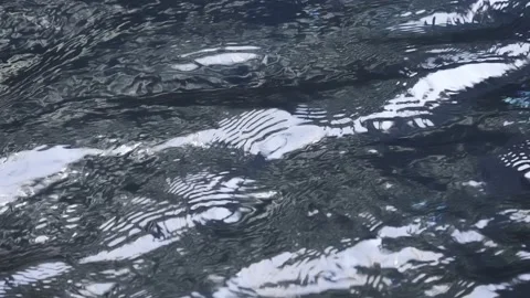 Waves of crystal clear water surface beautifully reflecting the rays,  Abstract Stock Footage 168824430