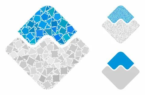 Waves currency Composition Icon of Joggly Elements Stock Illustration