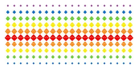 Waves Currency Shape Halftone Spectrum Array Ilustración de archivo