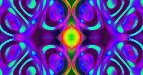 Waves Curve Pattern Background Neon Fluorescent Trippy Psychedelic Stock Illustration