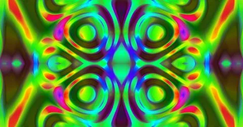 Waves Curve Pattern Background Neon Fluorescent Trippy Psychedelic Illustrazione stock