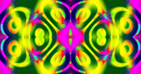 Waves Curve Pattern Background Neon Fluorescent Trippy Psychedelic Illustrazione stock