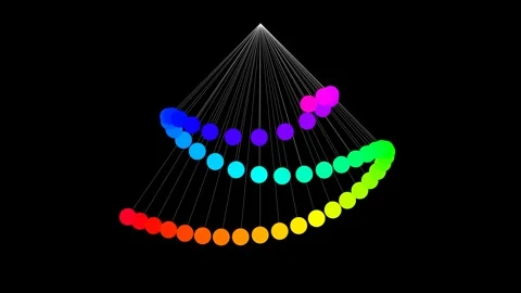 Waves of dancing pendulum arrays. 4K Video stock 260923074