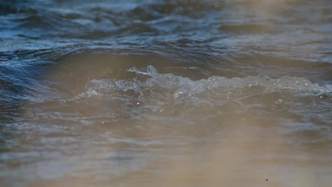 Waves at the danube river Stock Footage 127498225