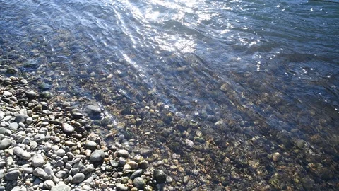 Waves at the danube river in Winter Stock Footage 126522088