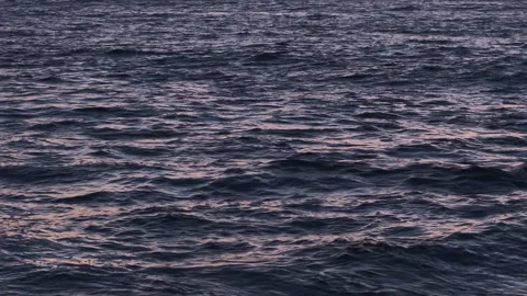 Waves on the dark ocean at dusk. Closeup. Stock Footage 131795967