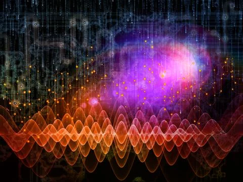 Waves of Data Flow Stock Illustration