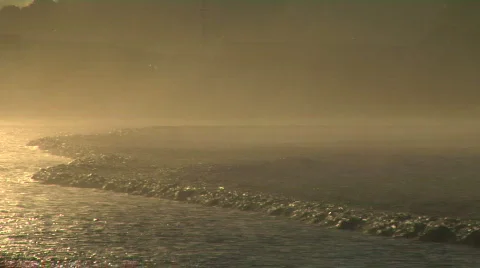 Waves at dawn Stock Footage 115369