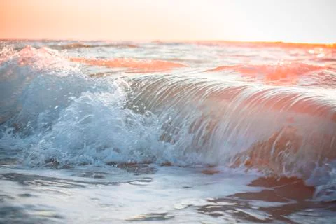 Waves at dawn Stock Photos