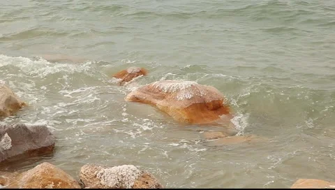 Waves on the dead sea, close up view 動画素材 2782853
