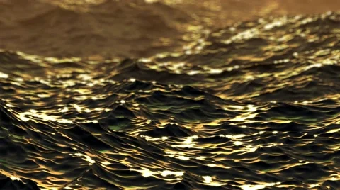 Waves with depth of field and bokeh effect Stock Footage 48536168