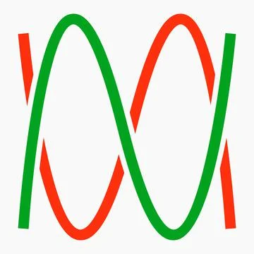The waves. Diagram. Sound waves. Stock Illustration