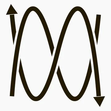 The waves. Diagram. Sound waves. Stock Illustration