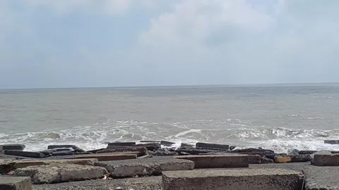 Waves in Digha in time-lapse Stock Footage 272231511