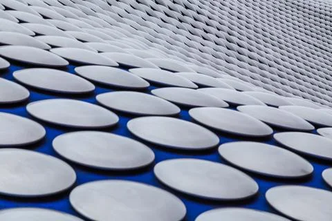 Waves of discs surround the Selfridges Building Stock Photos