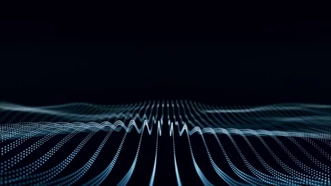 Waves of dots background Video stock 303193325