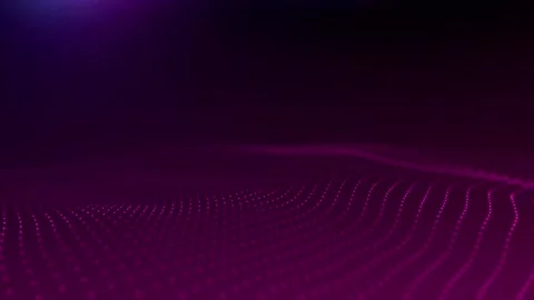 Waves of dots on purple background Video stock 99233651