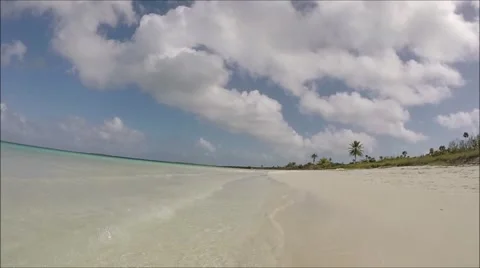 Waves from down low Stock Footage 47297266