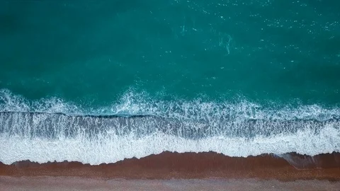 Waves from drone Stock Footage 90862399