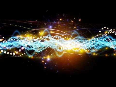 Waves of Dynamic Network イラスト素材