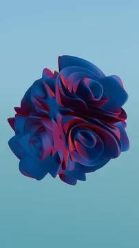 Waves of dynamic waveforms with 3D effects, creating a visually rhythmic and  Stock Illustration
