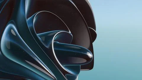 Waves of dynamic waveforms with 3D effects, creating a visually rhythmic and  Illustrazione stock