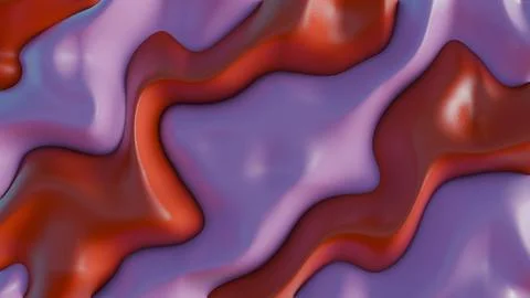 Waves of dynamic waveforms with 3D effects, creating a visually rhythmic and  Stock Illustration