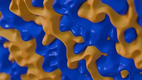 Waves of dynamic waveforms with 3D effects, creating a visually rhythmic and  Stock Illustration