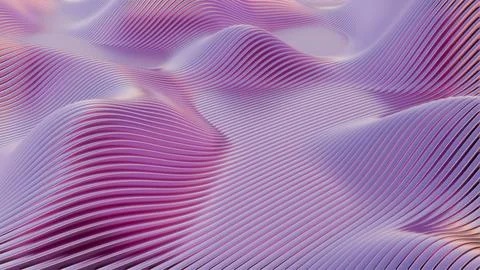 Waves of dynamic waveforms with effects, creating a visually rhythmic and har Stock Illustration