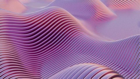 Waves of dynamic waveforms with effects, creating a visually rhythmic and har Stock Illustration