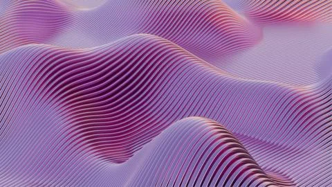 Waves of dynamic waveforms with effects, creating a visually rhythmic and har Stock Illustration