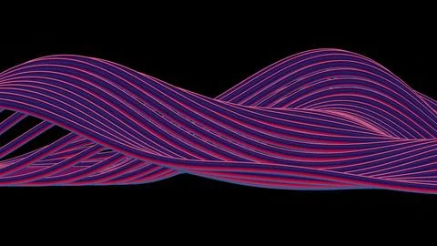 Waves of dynamic waveforms with effects, creating a visually rhythmic and har Stock Illustration