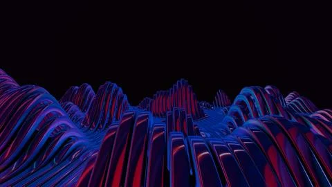 Waves of dynamic waveforms with effects, creating a visually rhythmic and har Stock Illustration