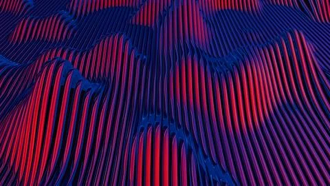 Waves of dynamic waveforms with effects, creating a visually rhythmic and har Stock Illustration