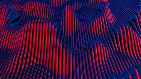 Waves of dynamic waveforms with effects, creating a visually rhythmic and har Stock Illustration