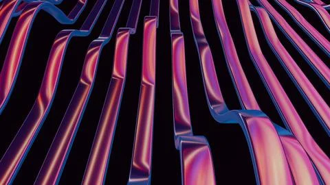 Waves of dynamic waveforms with effects, creating a visually rhythmic and har Stock Illustration