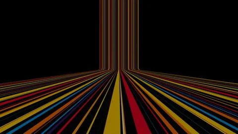 Waves of dynamic waveforms with effects, creating a visually rhythmic and har Stock-Illustration