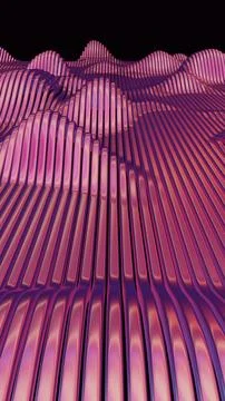 Waves of dynamic waveforms with effects, creating a visually rhythmic and har Stock Illustration