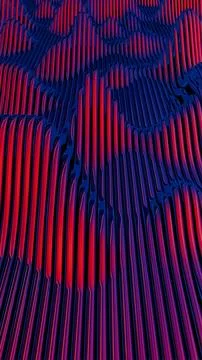 Waves of dynamic waveforms with effects, creating a visually rhythmic and har Stock Illustration