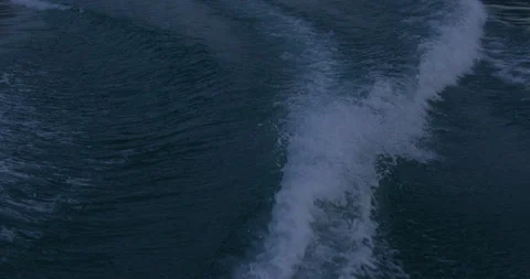 Waves from the engine on the water super slow motion Stock Footage 241511247