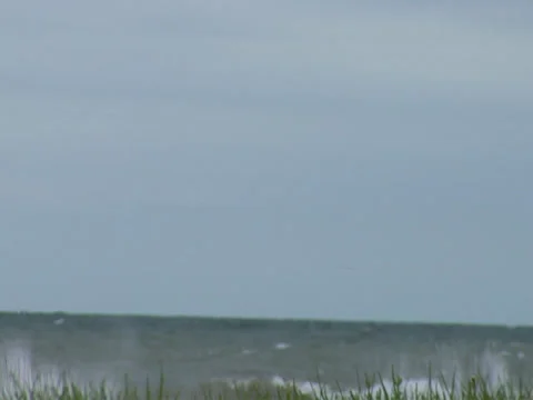 Waves exploding into the air- close 01 Stock Footage 38630744