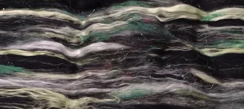 Waves of fibrous texture in stripes of black white and green Stock Footage 171350698