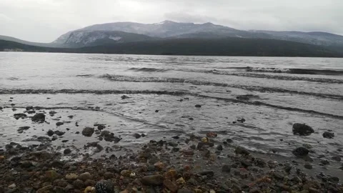 Waves in the fjord. North Stock Footage 167238552