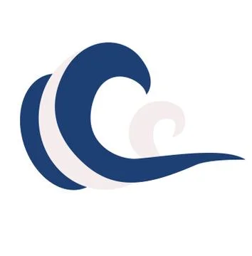 Waves flat illustration Stock Illustration